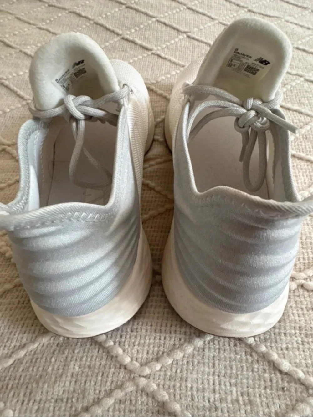 New Balance All-Cream Knit Sneaker